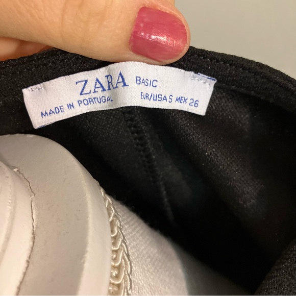 Zara tunic style mini dress, black with a splash of sparkle and color, v-neck S - Picture 3 of 6